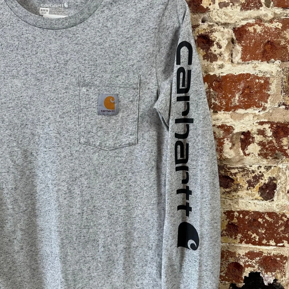 Carhartt Boys Youth Long Sleeve Pocket T Shirt Sleeve Graphic Medium 10-12